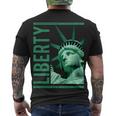 Statue Of Liberty Men's Crewneck Short Sleeve Back Print T-shirt