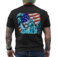 Statue Of Liberty Usa Men's Crewneck Short Sleeve Back Print T-shirt