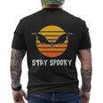 Stay Spooky Dracula Funny Halloween Quote Men's Crewneck Short Sleeve Back Print T-shirt