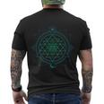 Sun And Moon Chakra Geometry Sri Yantra Men's Crewneck Short Sleeve Back Print T-shirt