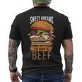 Sweet Dreams Are Made Of Beef Men's Crewneck Short Sleeve Back Print T-shirt