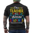 This Teacher Has Awesome Students Puzzle Autism Awareness Men's T-shirt Back Print