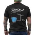 Technically The Glass Is Always Full Men's Crewneck Short Sleeve Back Print T-shirt