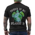 There Is No Planet B Earth Men's Crewneck Short Sleeve Back Print T-shirt