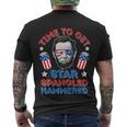 Time To Get Star Spangled Hammered 4Th Of July Men Lincoln Men's Crewneck Short Sleeve Back Print T-shirt