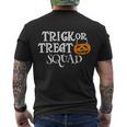 Trick Or Treat Squad Pumpkin Halloween Quote Men's Crewneck Short Sleeve Back Print T-shirt