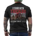 Trucker Trucker Support I Stand With Truckers Freedom Convoy _ Men's T-shirt Back Print