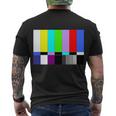 Tv Colors Bars Organic Screen Retro Men's Crewneck Short Sleeve Back Print T-shirt