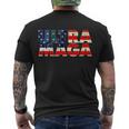 Ultra Maga Usa American Flag Men's Crewneck Short Sleeve Back Print T-shirt