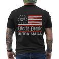 Ultra Maga We The People Shirt Funny Anti Biden Us Flag Pro Trump Trendy Tshirt Men's Crewneck Short Sleeve Back Print T-shirt