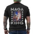 Ultra Mega King Trump Vintage American Us Flag Anti Biden V2 Men's Crewneck Short Sleeve Back Print T-shirt