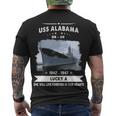 Uss Alabama Bb Men's Crewneck Short Sleeve Back Print T-shirt