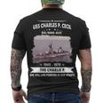 Uss Charles P Cecil Dd Men's Crewneck Short Sleeve Back Print T-shirt