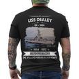 Uss Dealey De 1006 Uss Dealy Men's Crewneck Short Sleeve Back Print T-shirt