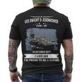 Uss Dwight D Eisenhower Cvn 69 Uss Ike Men's Crewneck Short Sleeve Back Print T-shirt