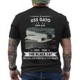 Uss Gato Ssn 615 - The Black Cat Men's Crewneck Short Sleeve Back Print T-shirt