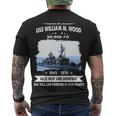 Uss William M Wood Ddr 715 Dd Men's Crewneck Short Sleeve Back Print T-shirt