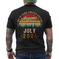 Vintage 18Th Birthday Awesome Since July 2004 Epic Legend V2 Men's T-shirt Back Print