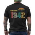 Vintage 1942 Sun Wilderness 80Th Birthday Men's Crewneck Short Sleeve Back Print T-shirt