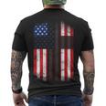 Vintage American Cross Flag Tshirt Men's Crewneck Short Sleeve Back Print T-shirt