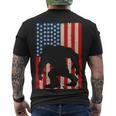 Vintage Bigfoot American Flag Tshirt Men's Crewneck Short Sleeve Back Print T-shirt