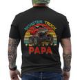 Vintage Retro Monster Truck Papa Driver Lover Fathers Day Men's Crewneck Short Sleeve Back Print T-shirt