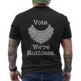Vote Were Ruthless Notorious Rbg Ruth Bader Ginsburg Men's Crewneck Short Sleeve Back Print T-shirt