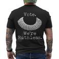 Vote Were Ruthless Rbg Ruth Bader Ginsburg Men's Crewneck Short Sleeve Back Print T-shirt