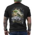Walleye Wilderness - Fishing Jumping Fish Tshirt Men's Crewneck Short Sleeve Back Print T-shirt