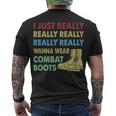 Wanna Wear Combat Boots Men's Crewneck Short Sleeve Back Print T-shirt