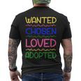 Wanted Chosen Loved Adopted Men's Crewneck Short Sleeve Back Print T-shirt