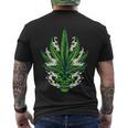 Weed Leaf Marijuana Tshirt Men's Crewneck Short Sleeve Back Print T-shirt