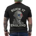 Womens 4Th Of July Suck It England Men's Crewneck Short Sleeve Back Print T-shirt