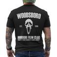 Woodsboro Horror Film Club Scary Movie Men's Crewneck Short Sleeve Back Print T-shirt