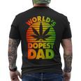 Worlds Dopest Dad Men's Crewneck Short Sleeve Back Print T-shirt