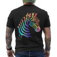 Zebra Neon Men's Crewneck Short Sleeve Back Print T-shirt