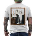 American Gothic Cat Parody Ameowican Gothic Graphic Men's Back Print T-shirt