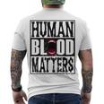 Awesome Halloween Vampire Trick Or Treat Human Blood Matters Men's T-shirt Back Print