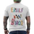 Easily Distracted By Birds Gift Funny Bird Gift Men's Crewneck Short Sleeve Back Print T-shirt