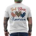God Bless America Patriotic 4Th Of July American Christians Men's T-shirt Back Print