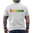 Juneteenth Holiday Logo Men's Crewneck Short Sleeve Back Print T-shirt