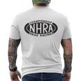 Nhra Championship Drag Racing Black Oval Logo Men's Crewneck Short Sleeve Back Print T-shirt