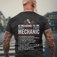 10 Reasons To Be With A Mechanic For Men Car Mechanics Men's Crewneck Short Sleeve Back Print T-shirt Gifts for Old Men