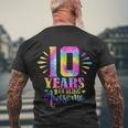 10 Years Of Being Awesome 10Th Birthday Girl Men's Crewneck Short Sleeve Back Print T-shirt Gifts for Old Men