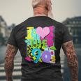 1990&8217S 90S Halloween Party Theme I Love Heart The Nineties Men's Back Print T-shirt Gifts for Old Men