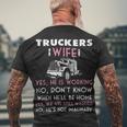 Trucker Trucker Wife Shirt Not Imaginary Truckers Wife T Shirts Men's Crewneck Short Sleeve Back Print T-shirt