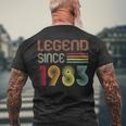 39 Year Old Legend Since 1983 39Th Birthday Retro Men's Back Print T-shirt Gifts for Old Men