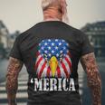 4Th July Eagle Merica America Independence Day Patriot Usa Gift Men's Crewneck Short Sleeve Back Print T-shirt Gifts for Old Men