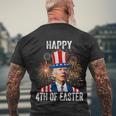 4Th Of Easter Funny Happy 4Th Of July Anti Joe Biden Men's Crewneck Short Sleeve Back Print T-shirt Gifts for Old Men