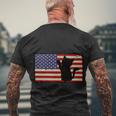4Th Of July Cat American Flag Cute Plus Size Graphic Shirt For Men Women Family Men's Crewneck Short Sleeve Back Print T-shirt Gifts for Old Men